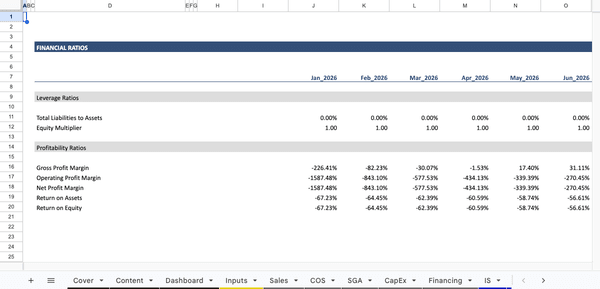 SaaS Financial Model Ratios